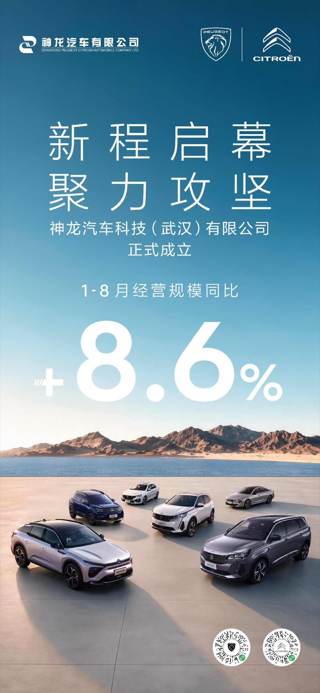 战略落地、品牌焕新、渠道加速、服务升级……1-8月，神龙汽车经营规模同比增长8.