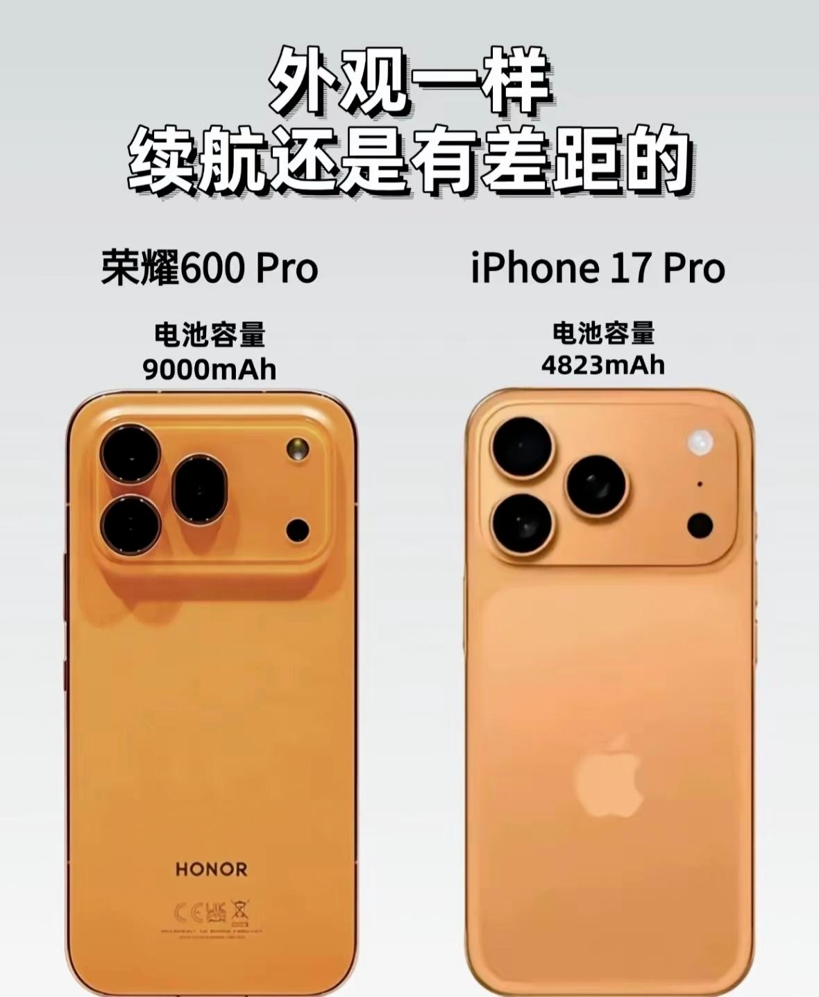 有没有懂数码的朋友，来帮我科普一下这张图？
两台橙色手机看着几乎一样，网传的电池