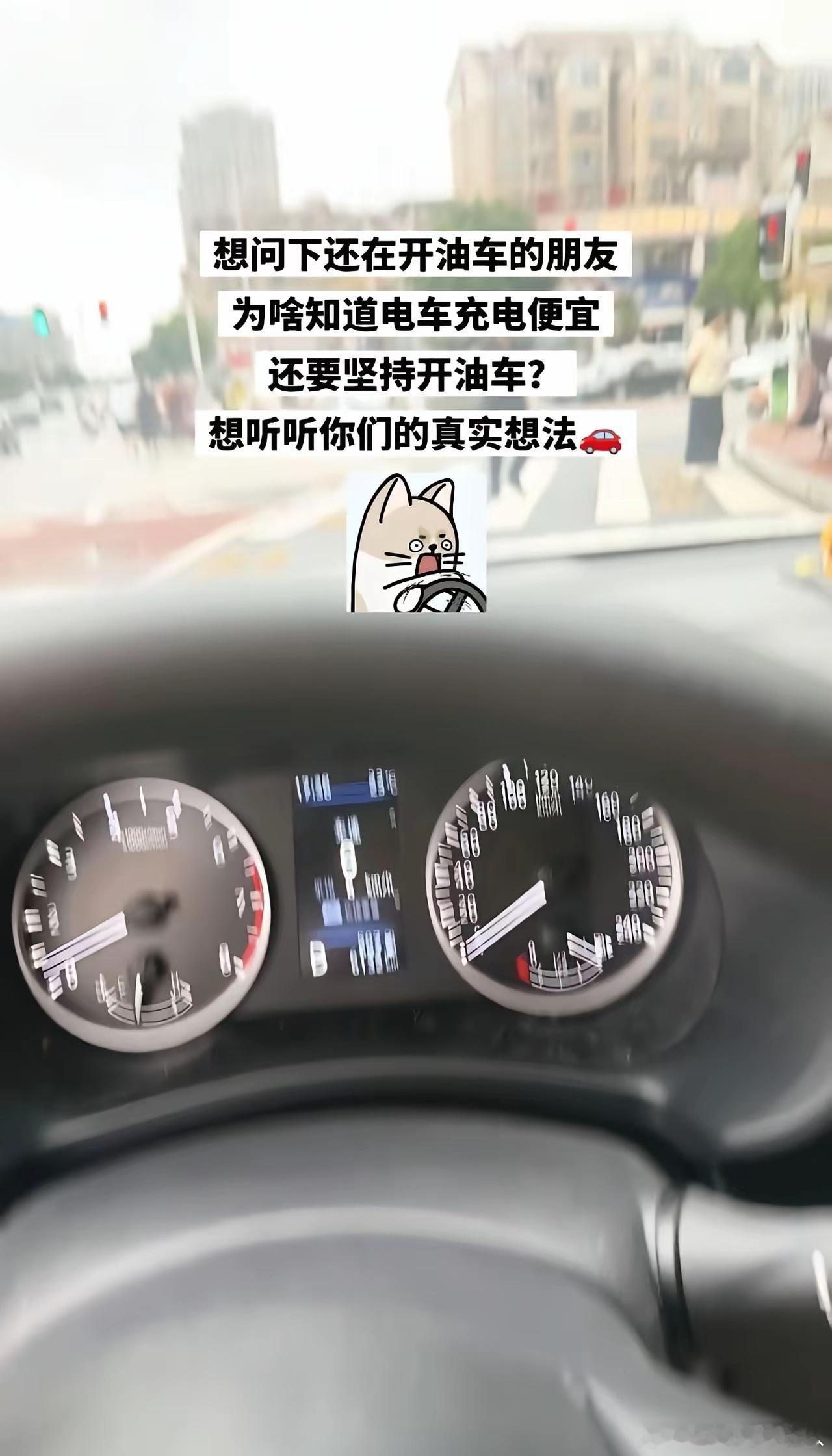 想问下依旧开油车的车友，明明清楚电车充电花费更低，为何还坚持燃油车？想听大伙说说