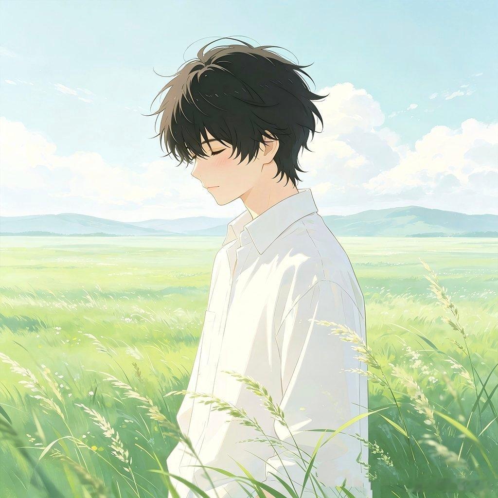 WeChat清新治愈系男生秋天头像 