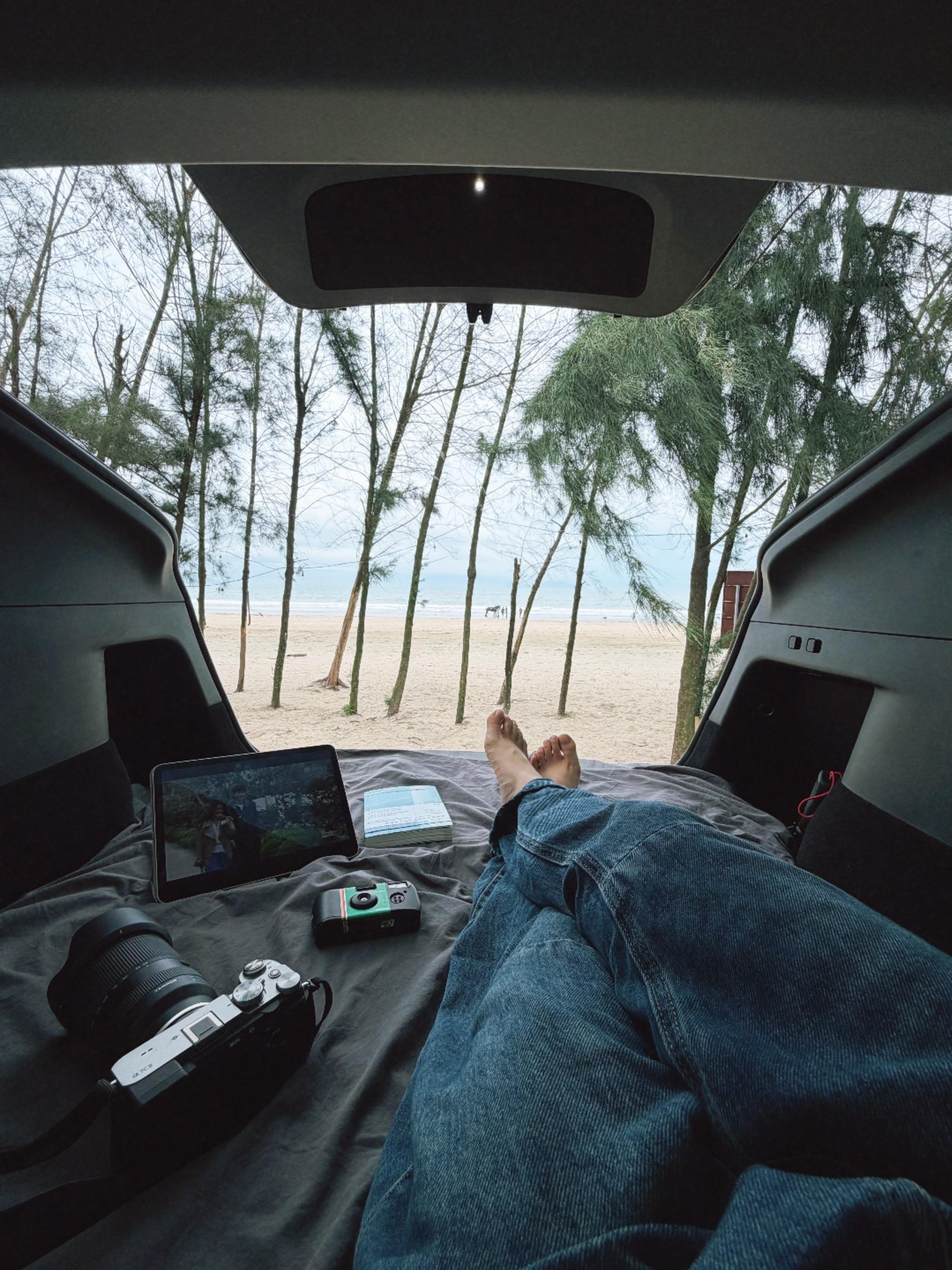 逃离城市看海疗愈🌊自驾露营攻略⛺️ 买车3年了 都没有试过睡在车里 ...