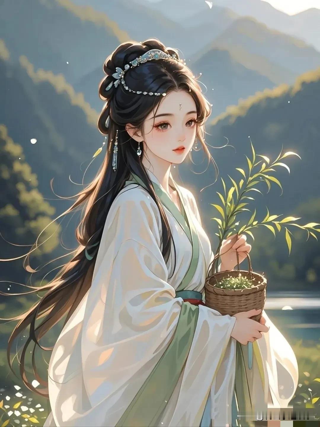 青山采药间，古风美人映流年