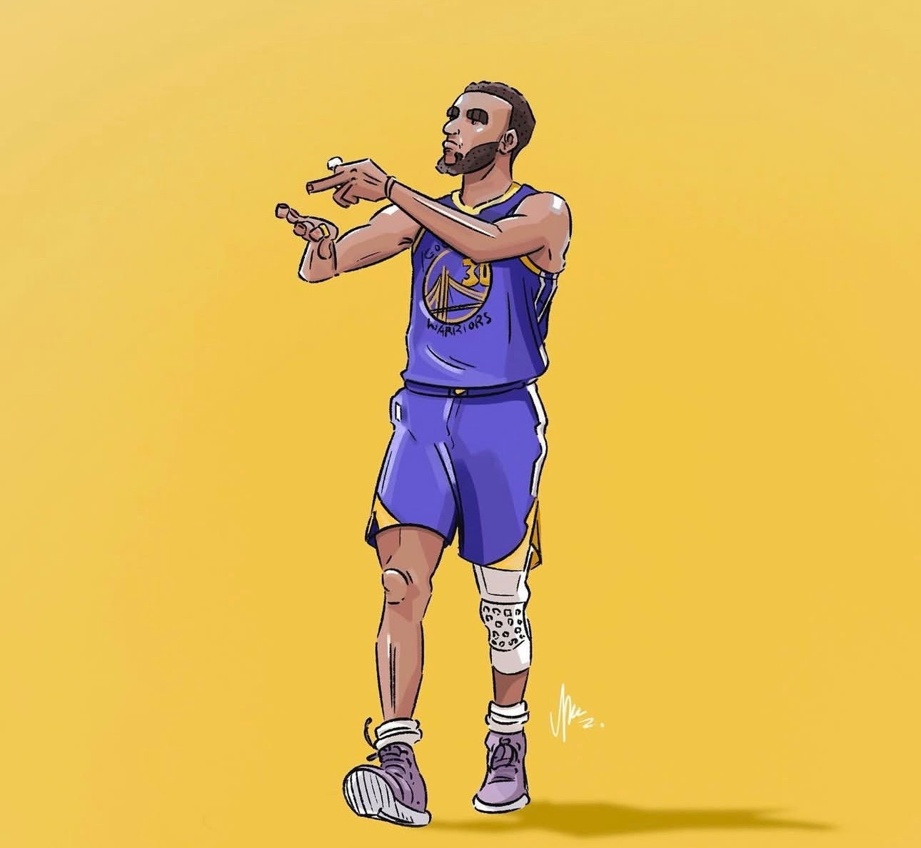 篮天下 NBA球星插画，浓眉小眼~Images via jpdrawss u23