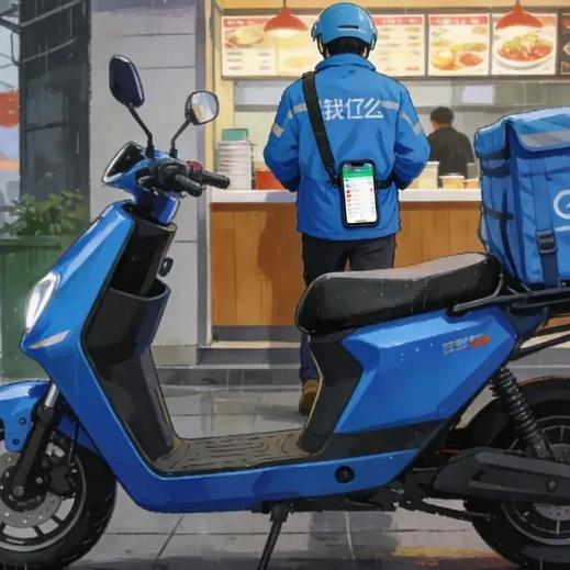 岁末寒天，宜兴街头寒风细雨交织。外卖骑手张先生把新买的、续航足又亮眼的车停在商圈