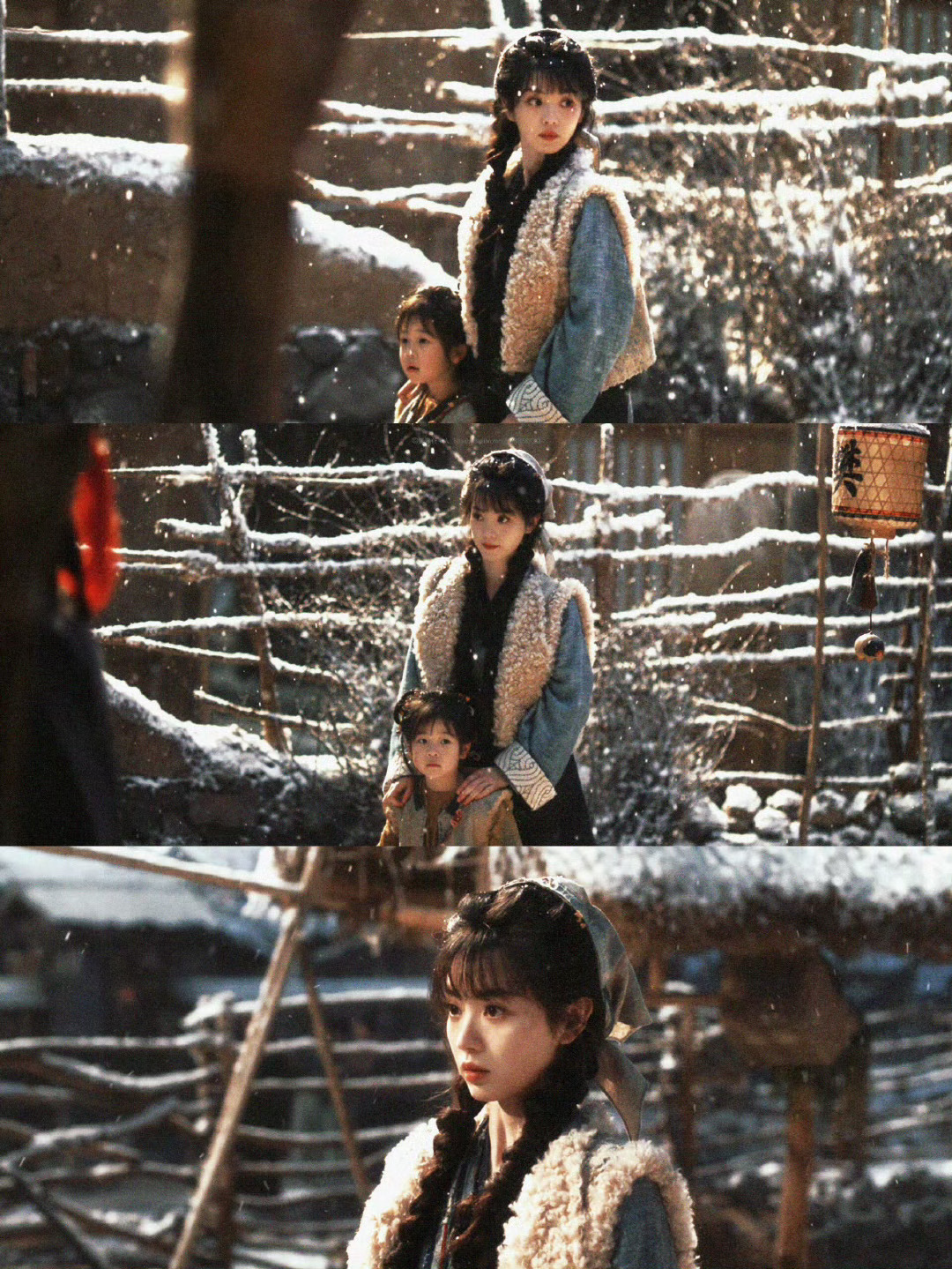 逐玉田曦薇演技 甜妹变屠户！田曦薇扛半扇猪肉眼神狠辣，雪地枪战杀疯全场。这哪是演