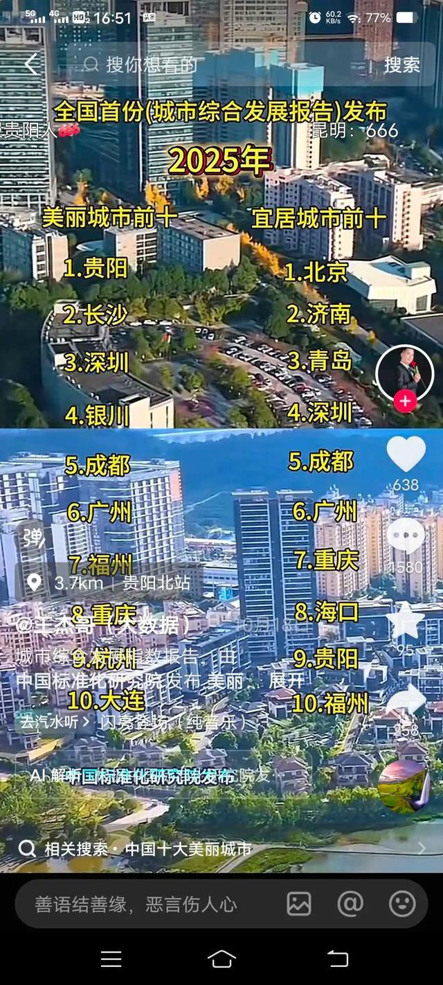 中国最美城市贵阳，其实是最宜居城市