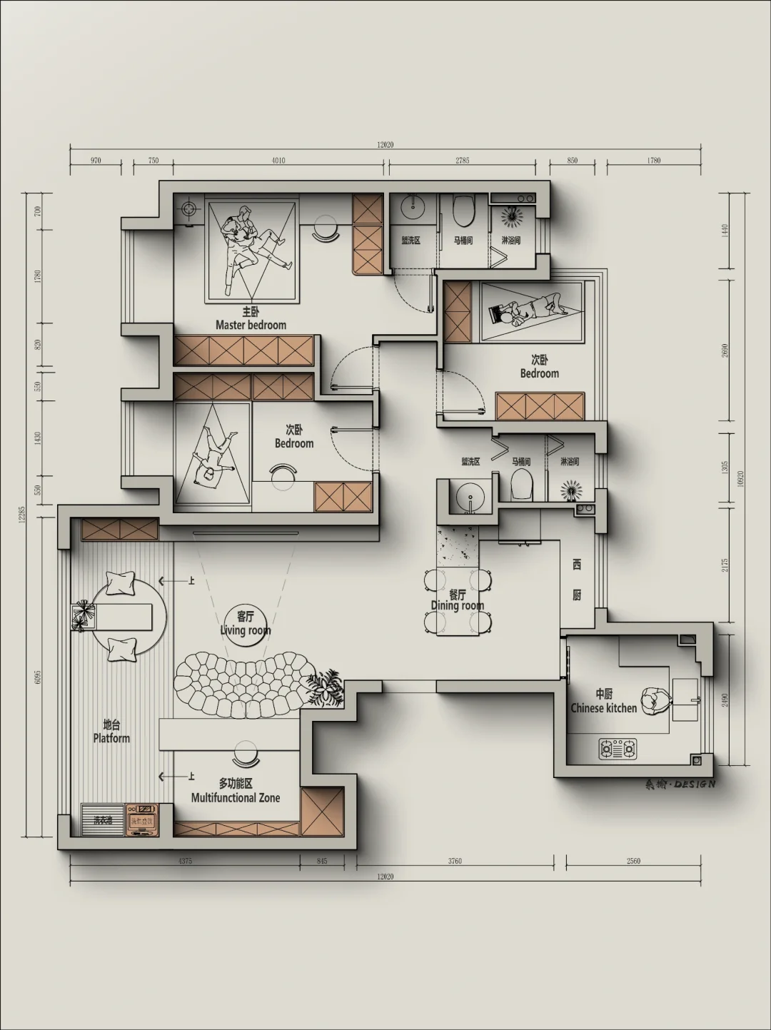 浙江95m²｜线上线下设计师方案PK