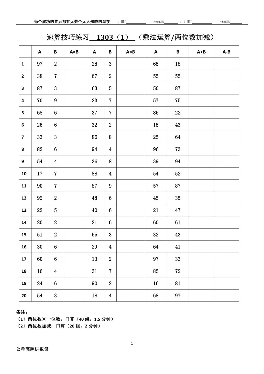资料分析速算练习1303