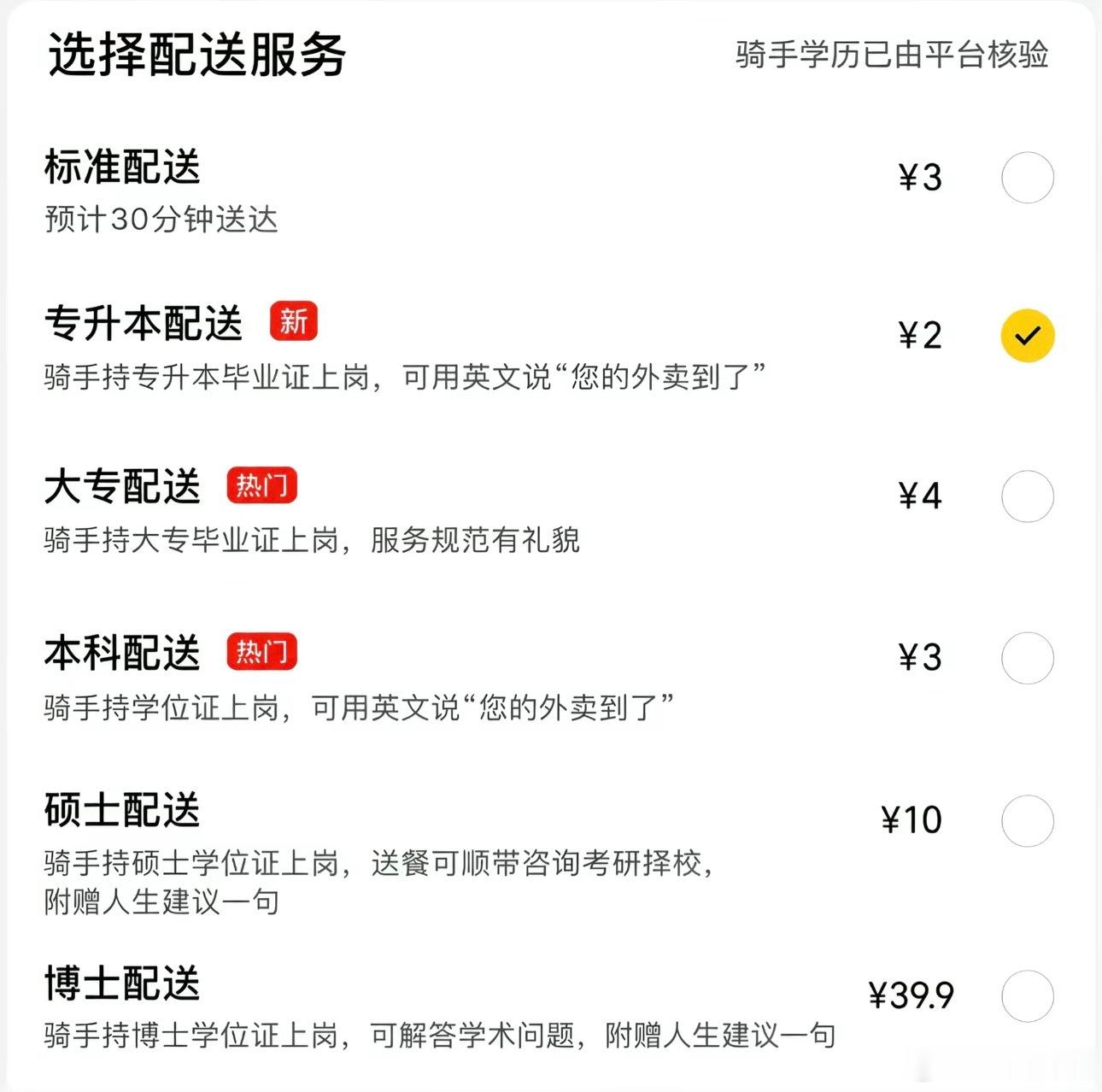 以后骑手如果这样要求，那就厉害了。认知思维认知