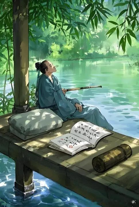 《夏日登车盖亭》
——宋.蔡确
纸屏石枕竹方床，
手倦抛书午梦长。
睡起莞然成独