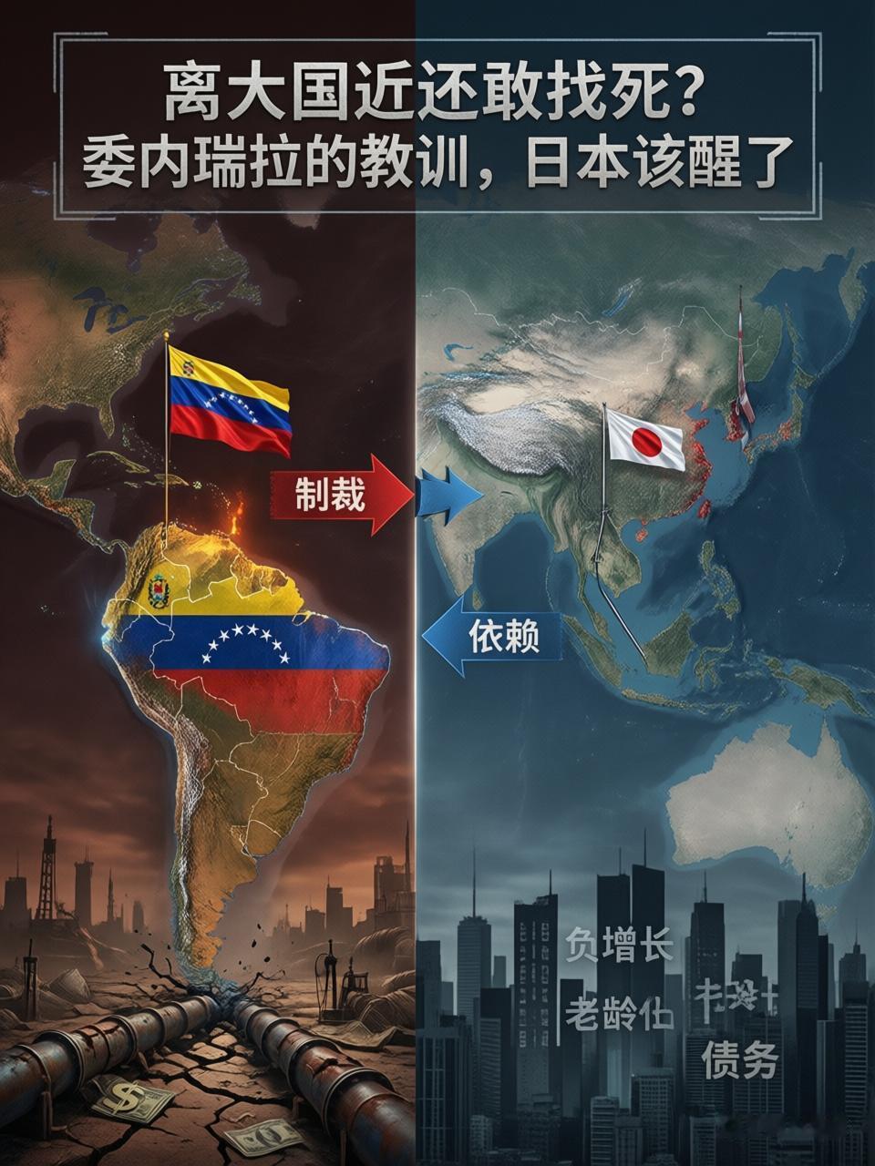 离大国太近，委内瑞拉的教训，日本该醒了
委内瑞拉，离美国那么近，非要跟美国对着干