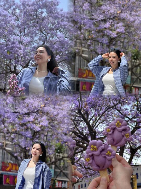 街上开满了蓝花楹💜