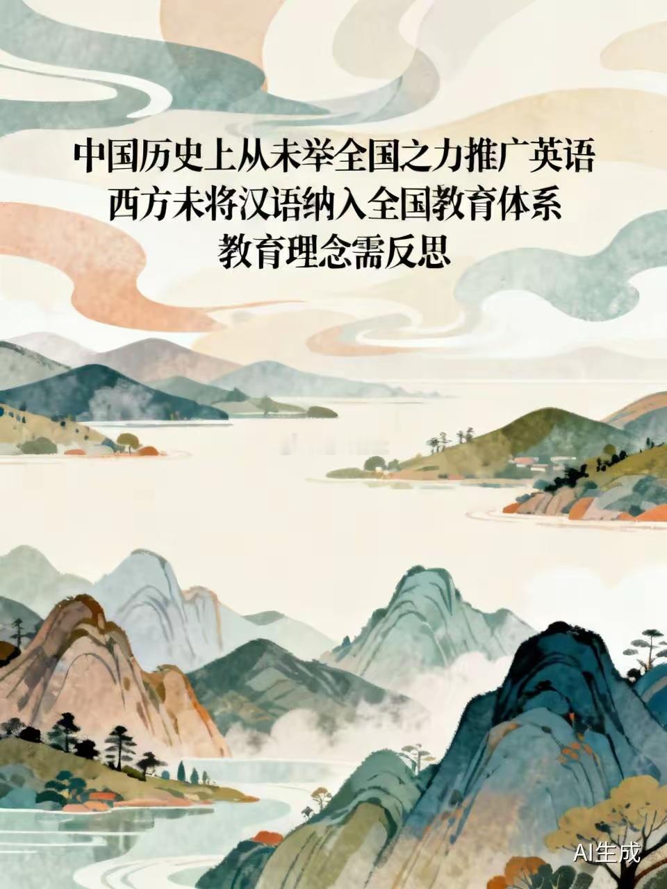 发现了吗？中国历史上从来没有哪一朝哪一代会举全国之力推广英语，即使是英语的字根字