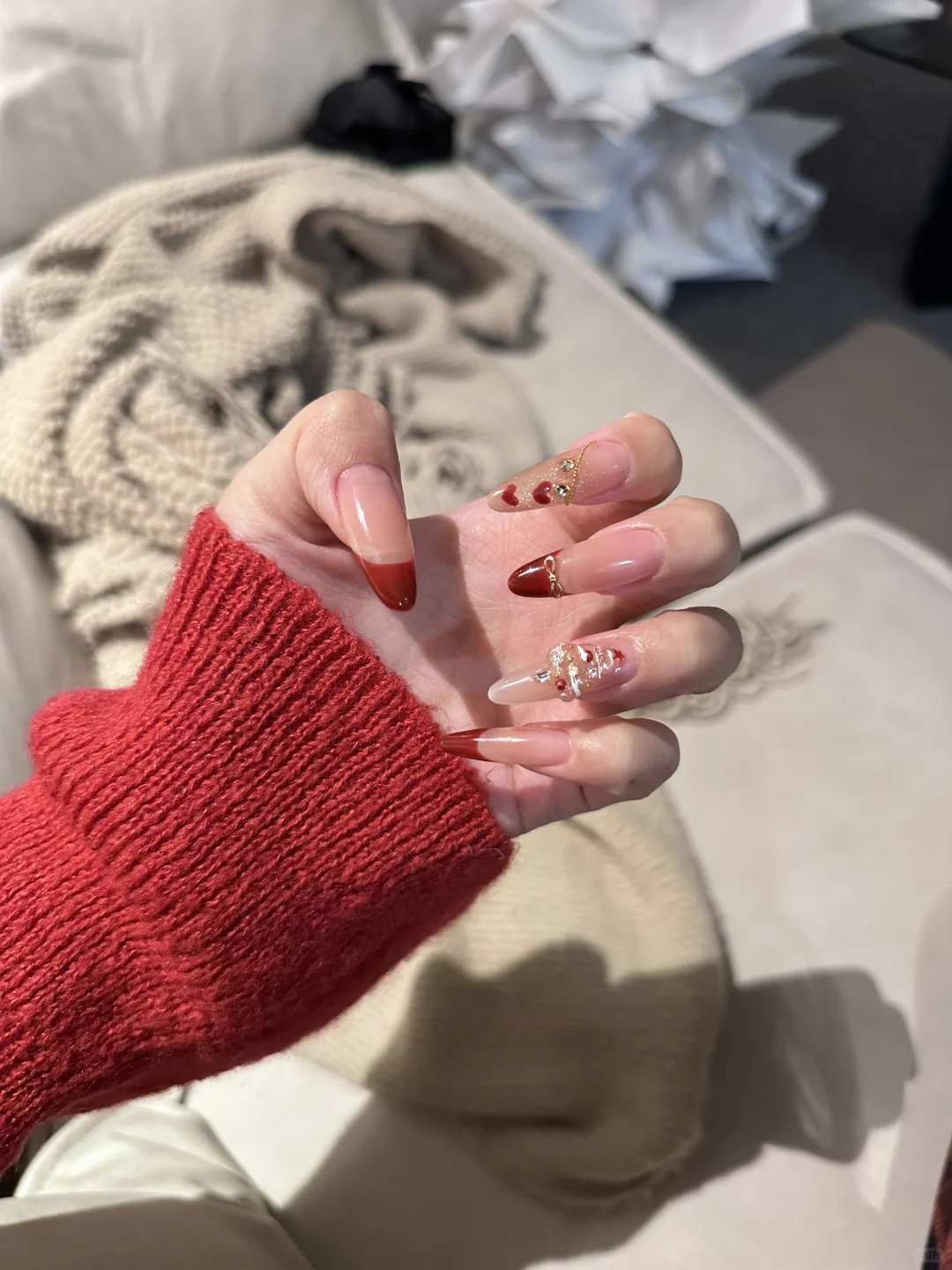 新年战甲 新年美甲 美甲分享 冬日美甲