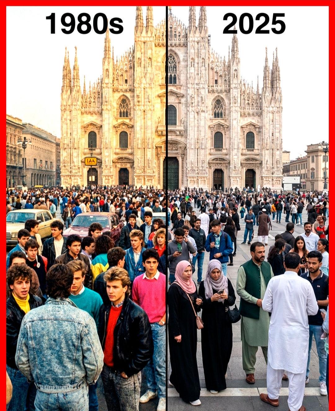 今日米兰

据统计，1980年代整个欧洲穆斯林只有200来万，今天已达5000万