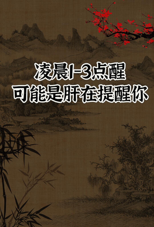 凌晨1-3点醒，多半是肝在提醒你疏肝清肝