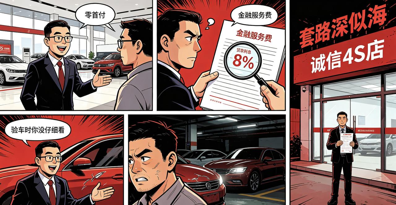 4S 店最恶心的套路，你遇到过哪些？
强制装潢、捆绑保险、上牌费、服务费、故意压