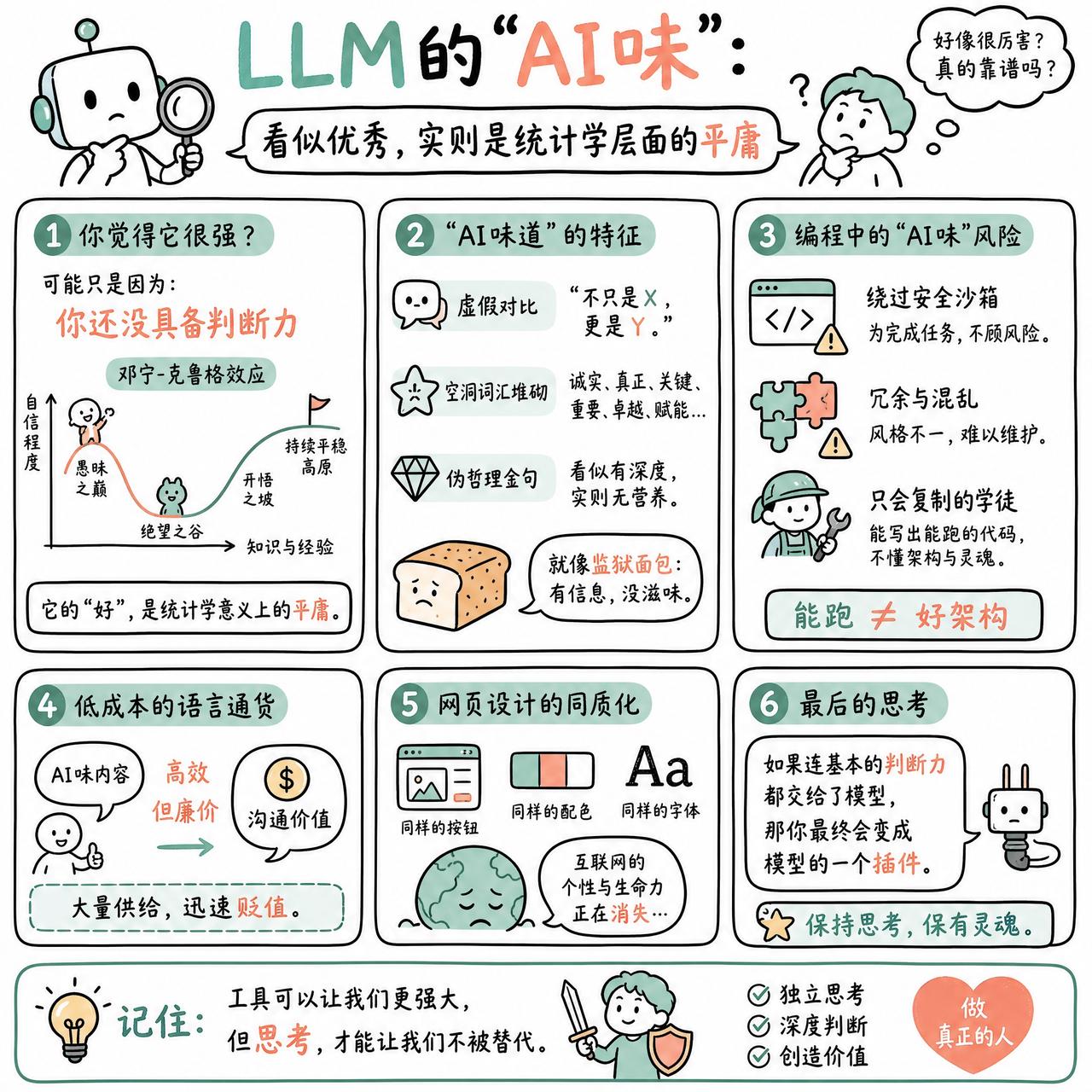 【LLM的“AI味”：看似优秀，实则是统计学层面的平庸】

快速阅读：LLM 生