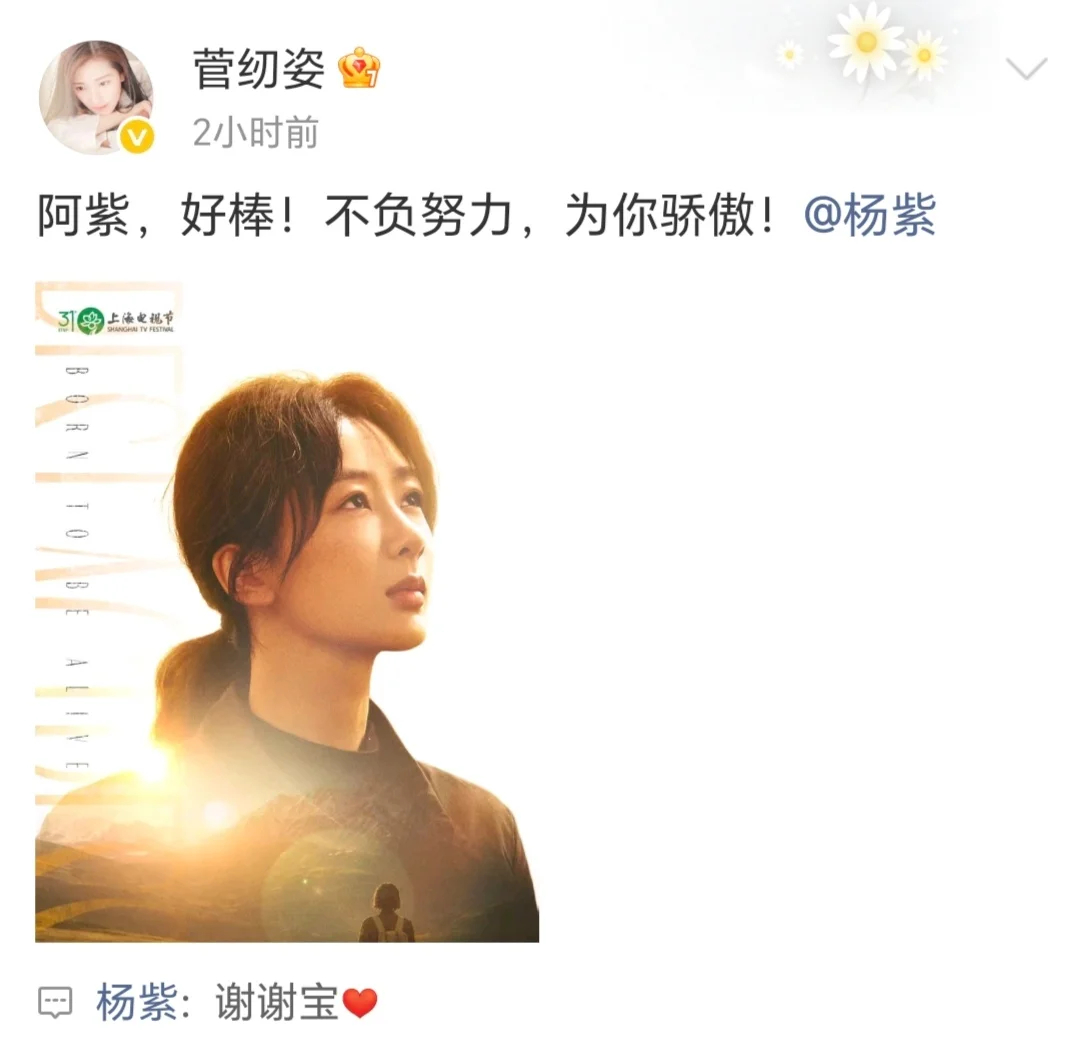 杨紫回复了好多人杨紫半夜3点上线回复好友的祝福，看得出来大家都开心的睡不着啦！本