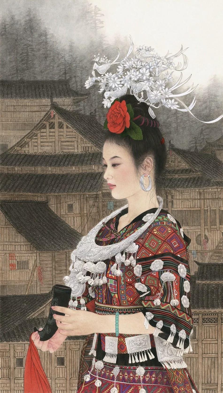 宋彦军工笔人物｜以笔绘时代之美
 
1976年生于河南，毕业于天津美院国画系，主