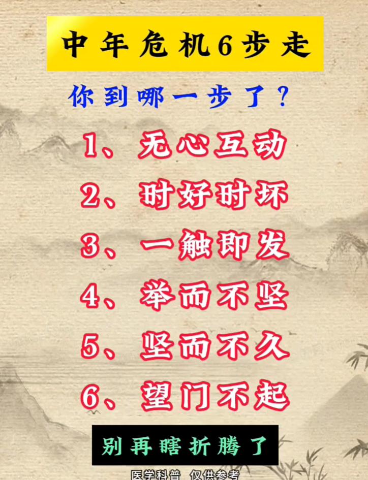 宗筋状态逐步衰退六阶段，别一味盲目滋补