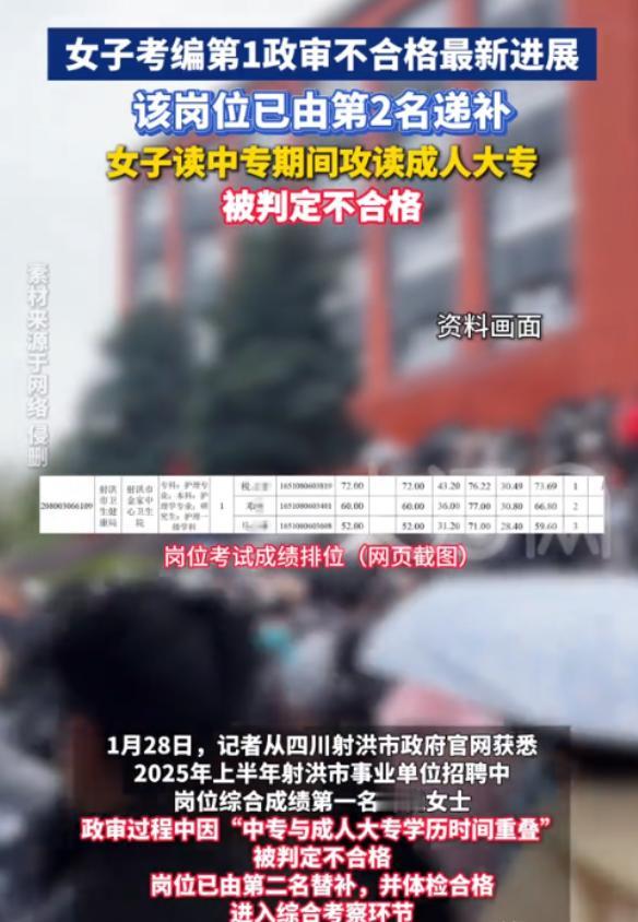 四川射洪的税女士参与事业编制的医疗岗考试，凭借优异的笔试和面试成绩，以第一名的成