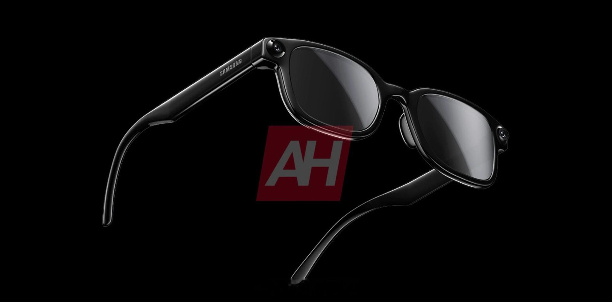 三星 Galaxy Glasses 智能眼镜渲染图，搭载骁龙 AR1 芯片，内置