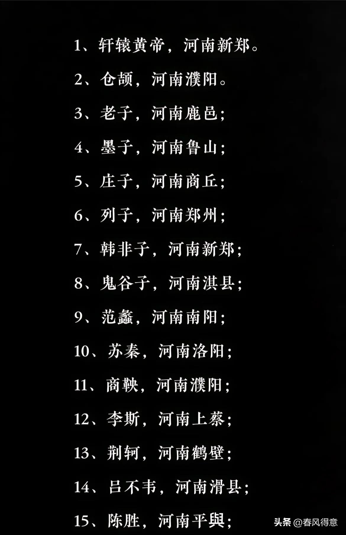 河南多才子，名留青史间。
