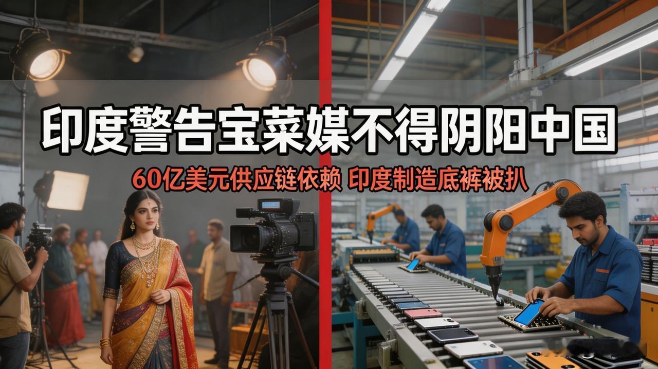 印度政府警告宝莱坞不得阴阳中国
 
电子元件60亿美元依赖中国供应链，
"印度制