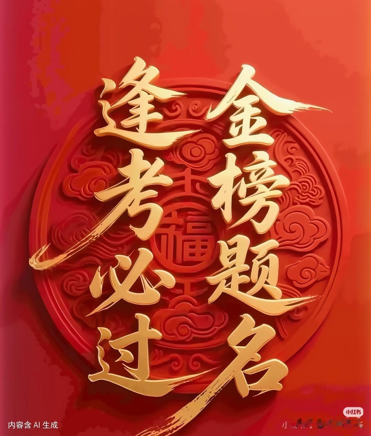 逢考必过，金榜题名。