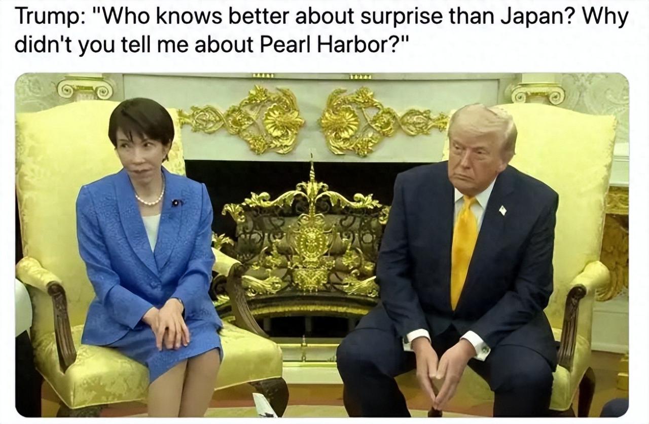 日本首相精心准备的白宫出访，最后变成一场全网围观的大型社死现场。

3 月 19