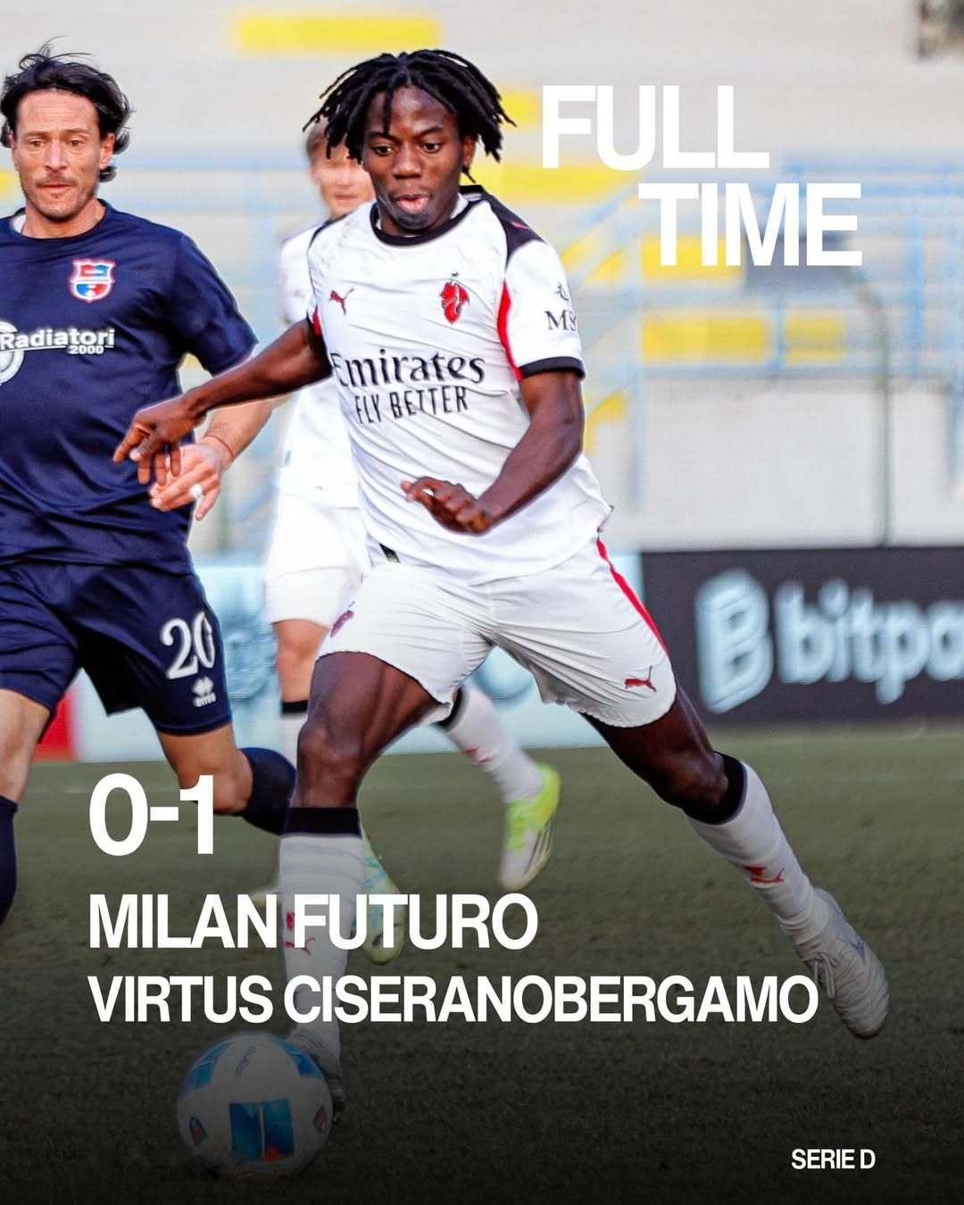 【米兰B队赛果】 2025-26赛季意丁联赛 第23轮：🔴⚫️ Milan F