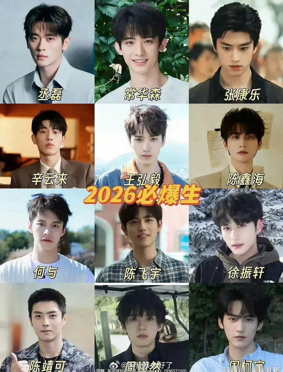 2026年的必爆生：丞磊、常华森、张康乐、辛云来、王弘毅、陈鑫海、何与、陈飞宇、