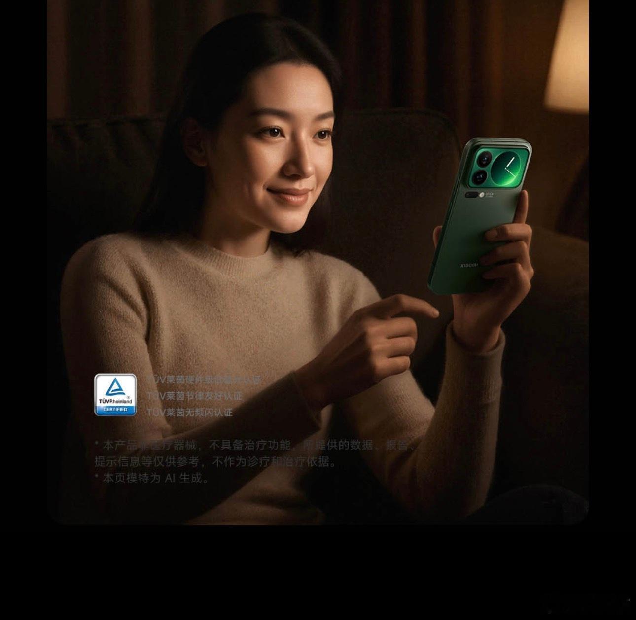 才注意到小米17 Pro 的官方页面模特都是 AI 生成的 