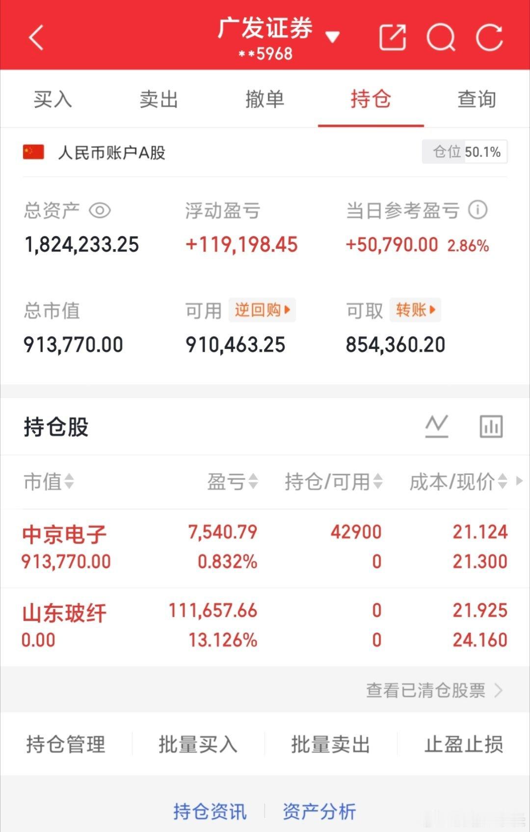 50W本金，目标一年翻10倍，一年做500w（第45天） 今日卖出：605006