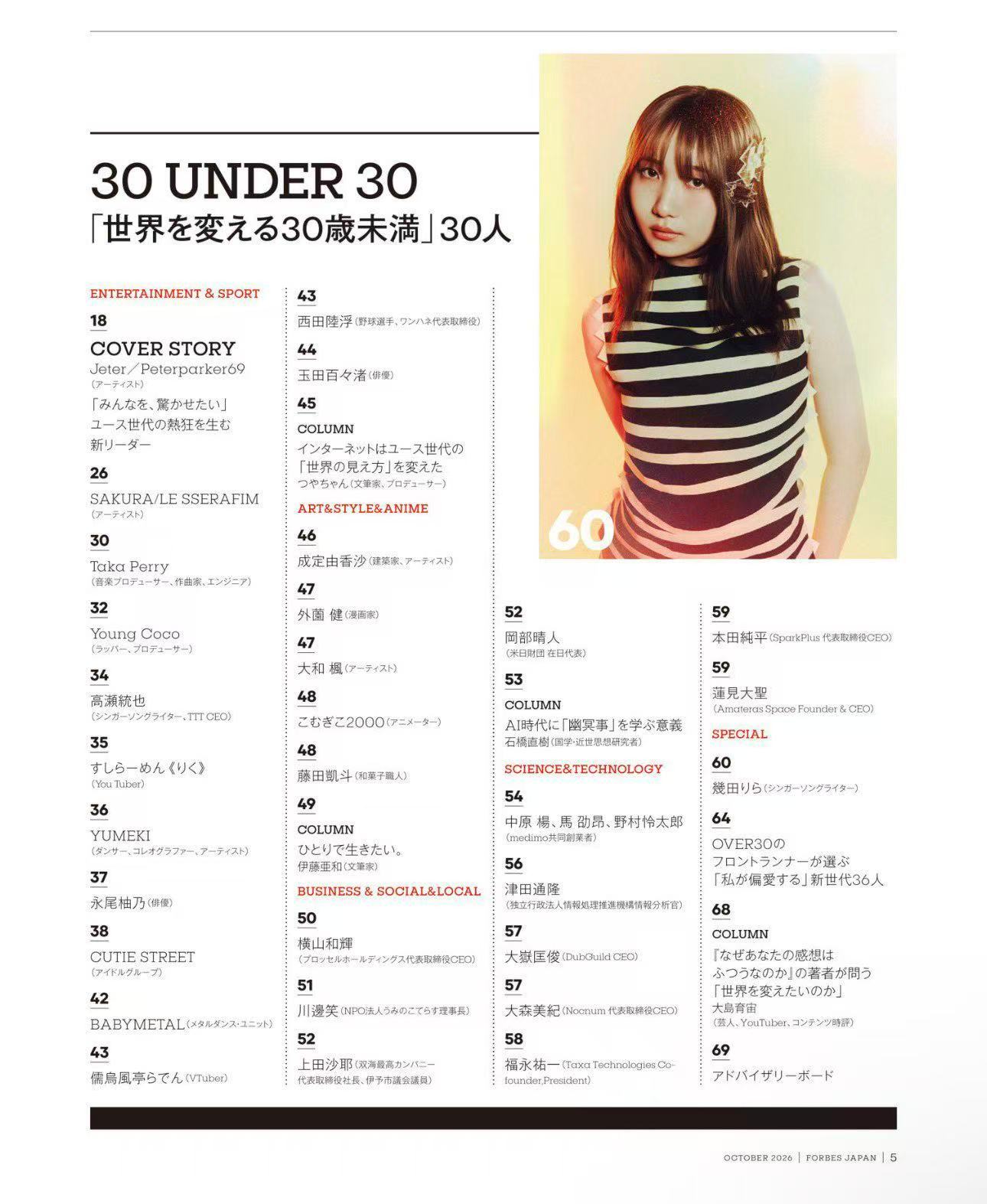 LESSERAFIM🐱宮脇咲良炽烈樱绽 【图片】260825 Forbes J