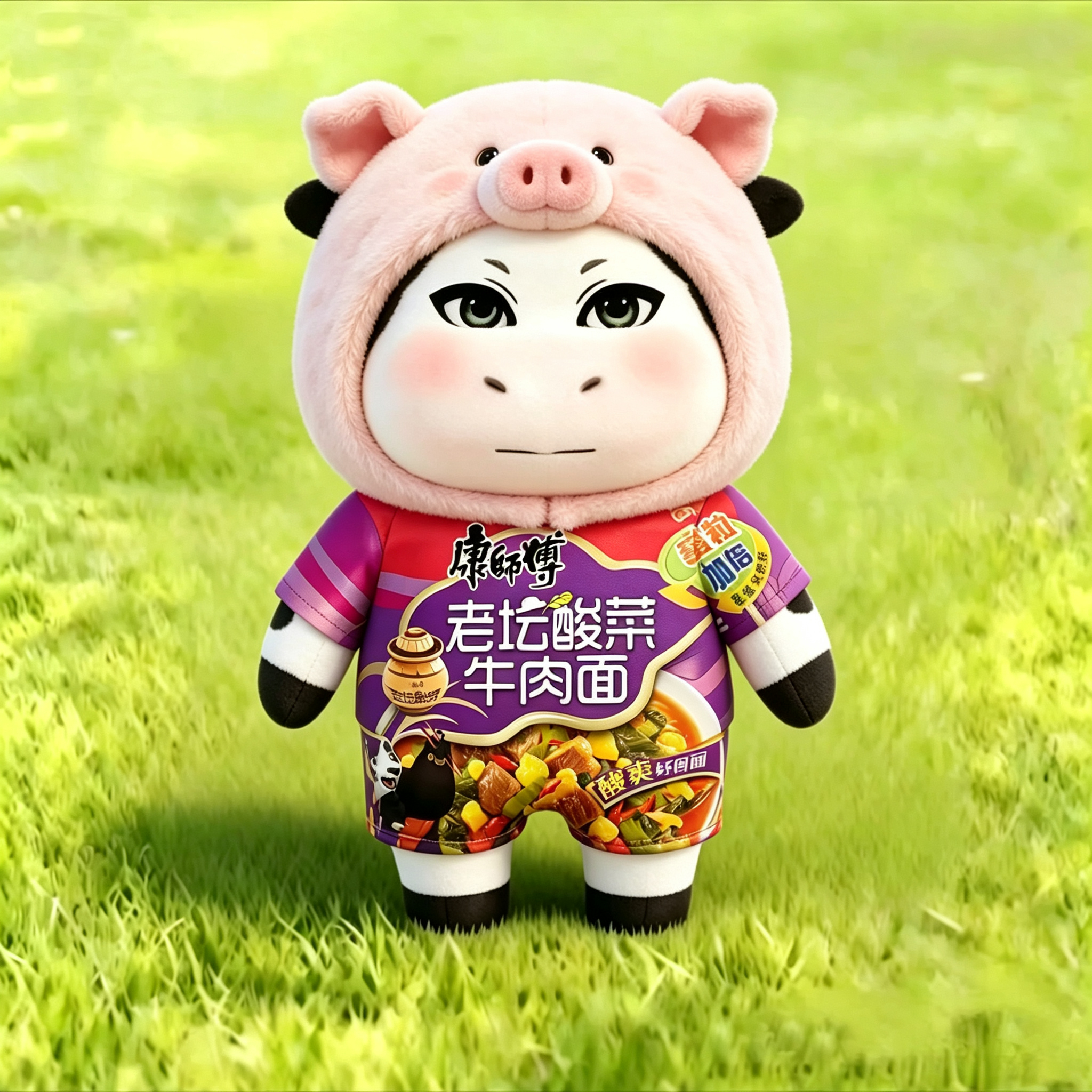 草地肥牛是顶流  猪娃子的本命头套来也🐷 