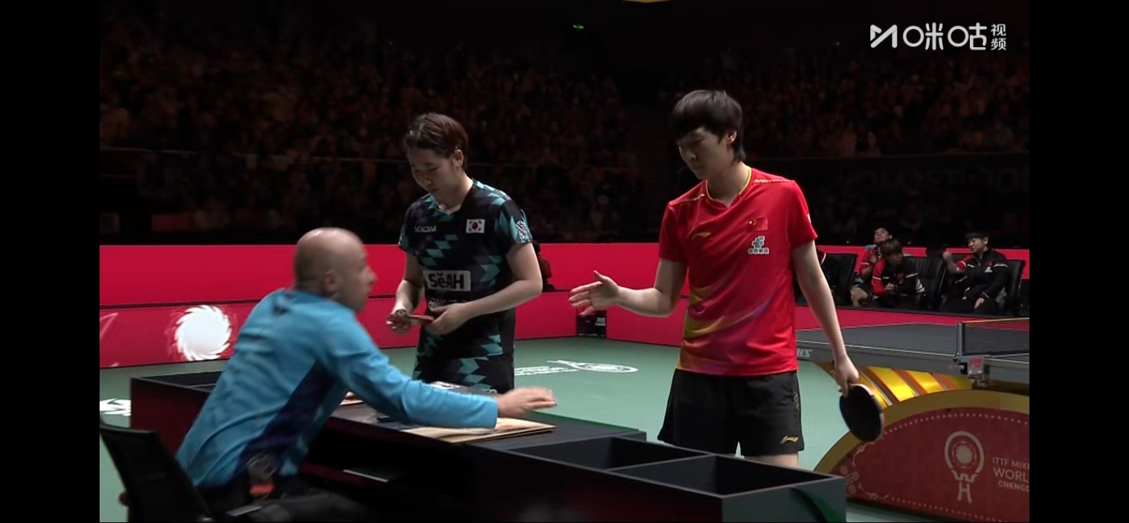 王曼昱vs李恩惠祝贺王曼昱3-0战胜对手为中国队拿下3️⃣分