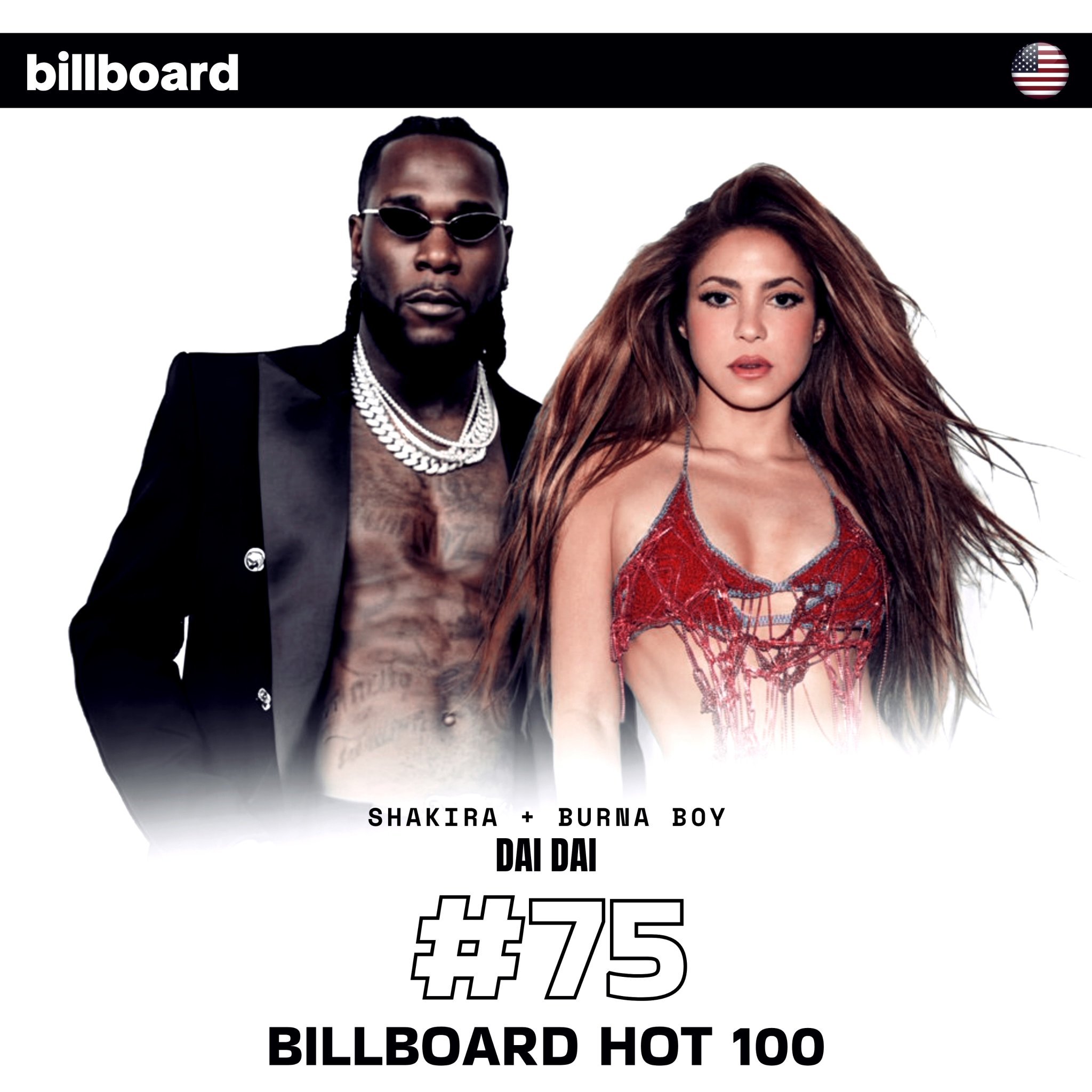 【Dai Dai】打入Billboard单曲榜第75名成为Shakira第31首