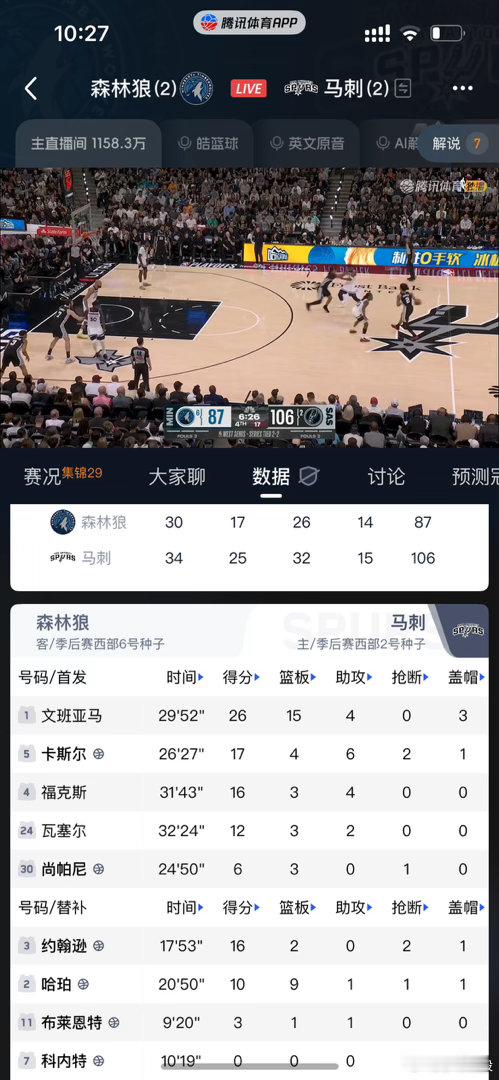 文班如果上一场没有冲动，已经晋级了！ 