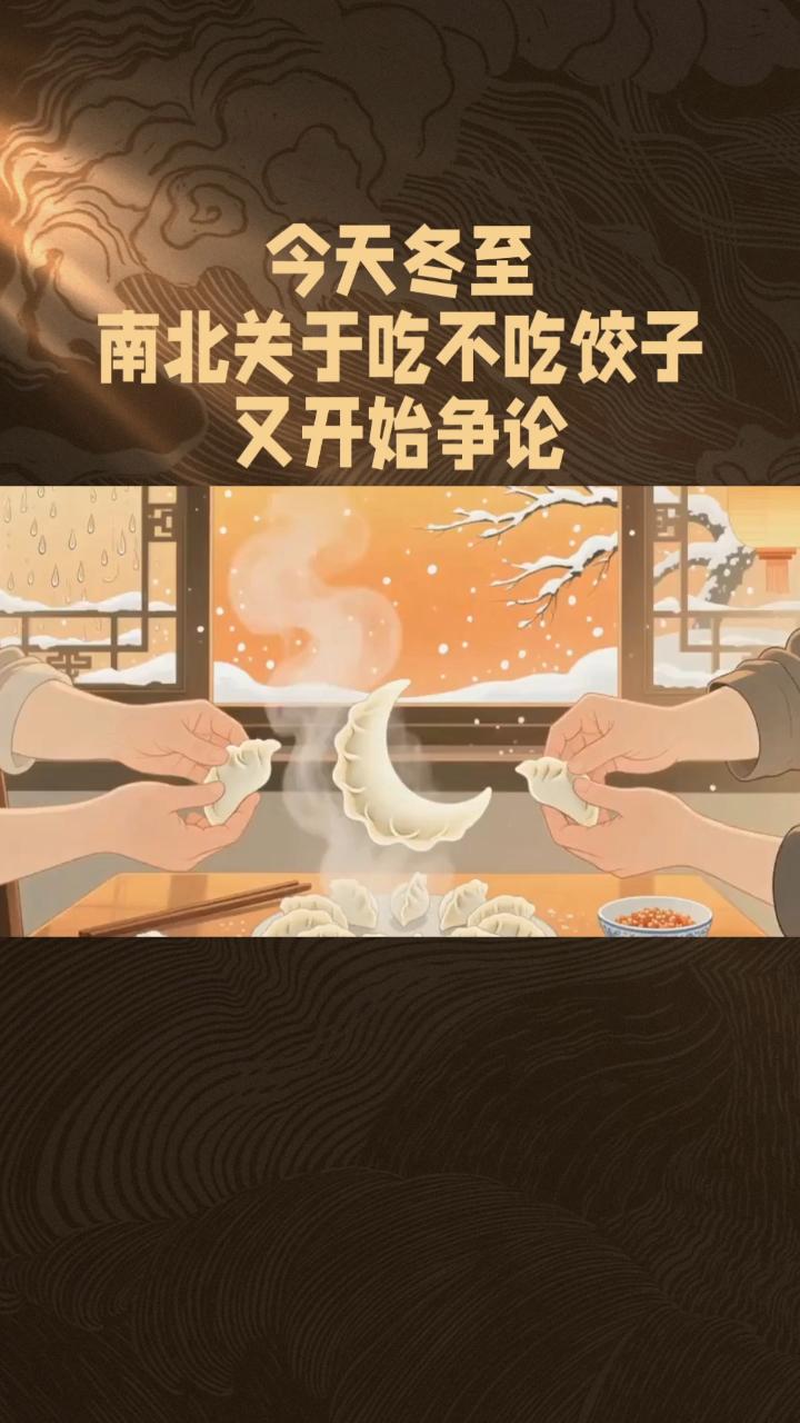 过节到底要不要吃饺子的讨论，
就是吃饱了撑的闲的没事的体现！

今天是冬至，南北