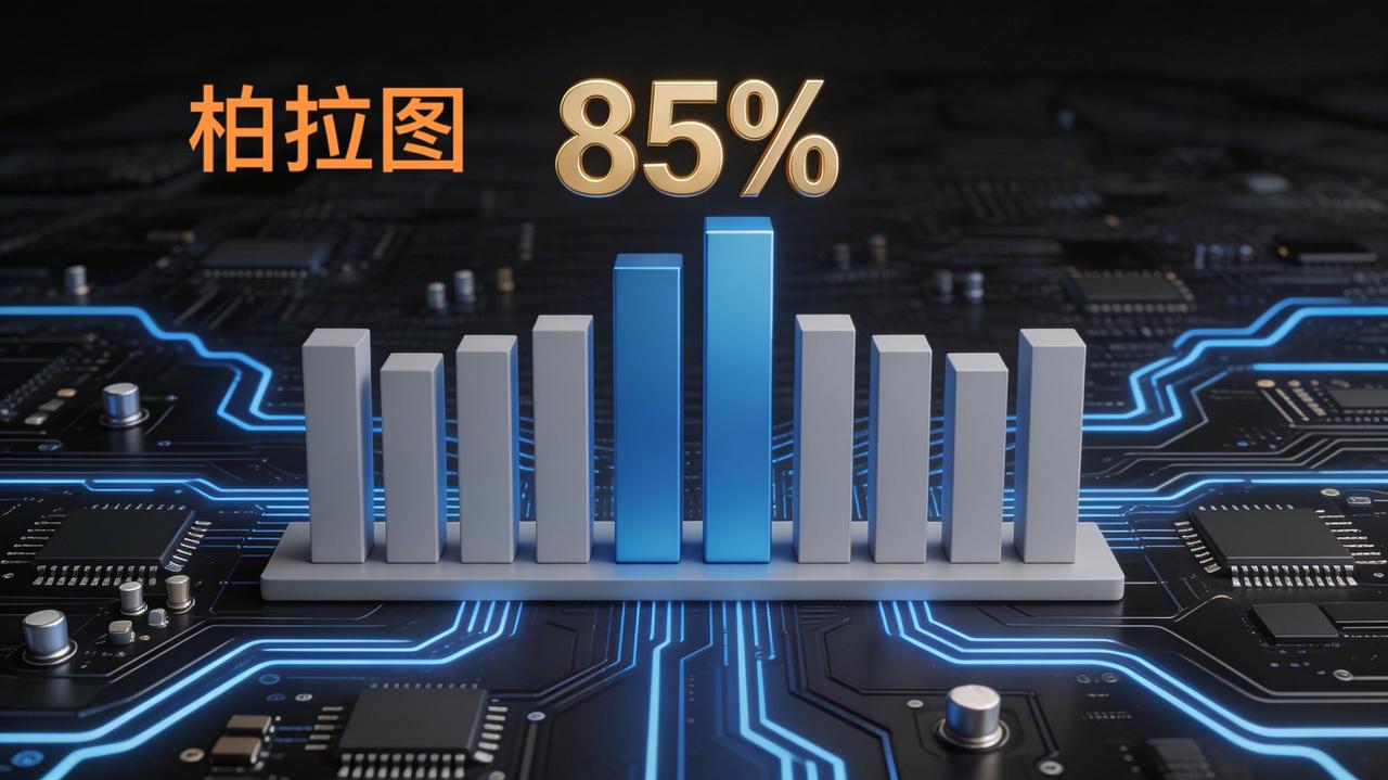 用柏拉图找出主要不良，开路短路占85%，质量改善从这里开始！质量管理 职场 品质