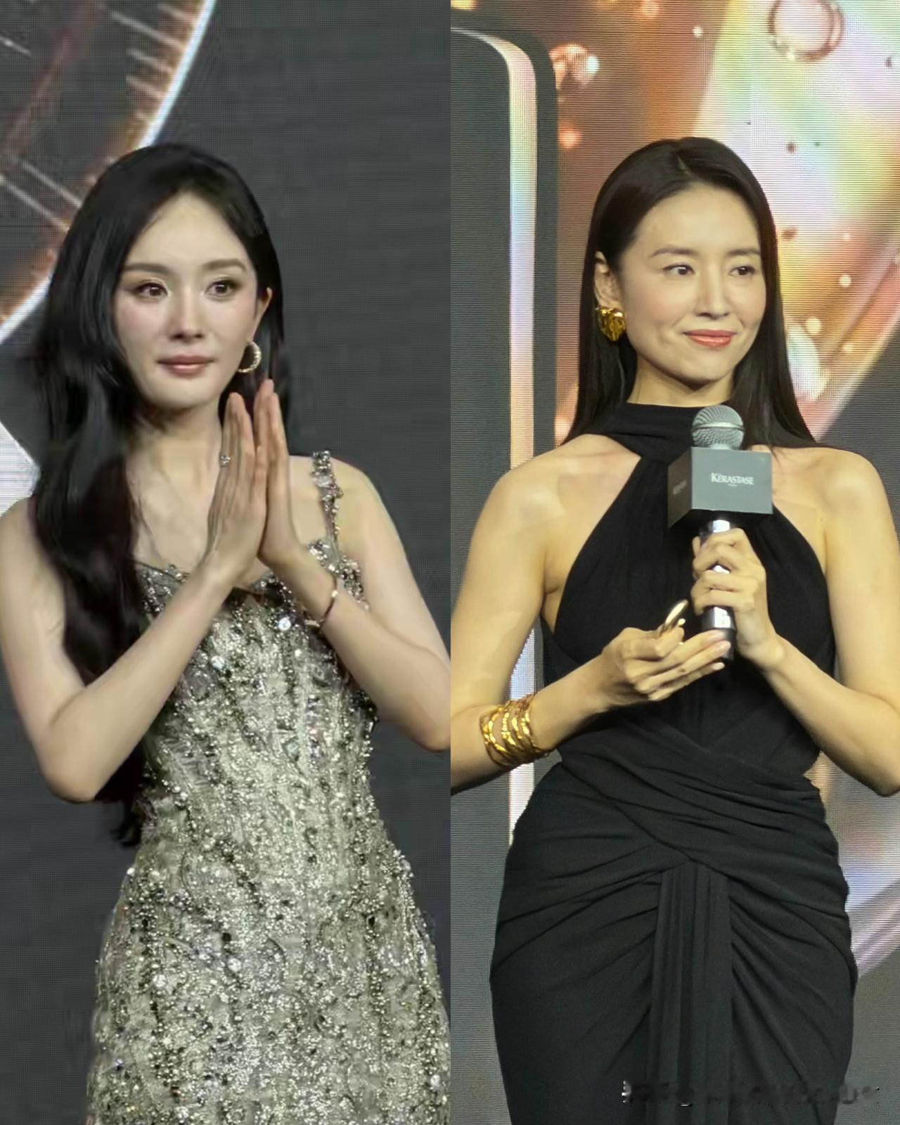 这一夜，46岁的董洁秒了39岁的杨幂，才懂美貌在气质面前不值一提！

今晚，杨幂