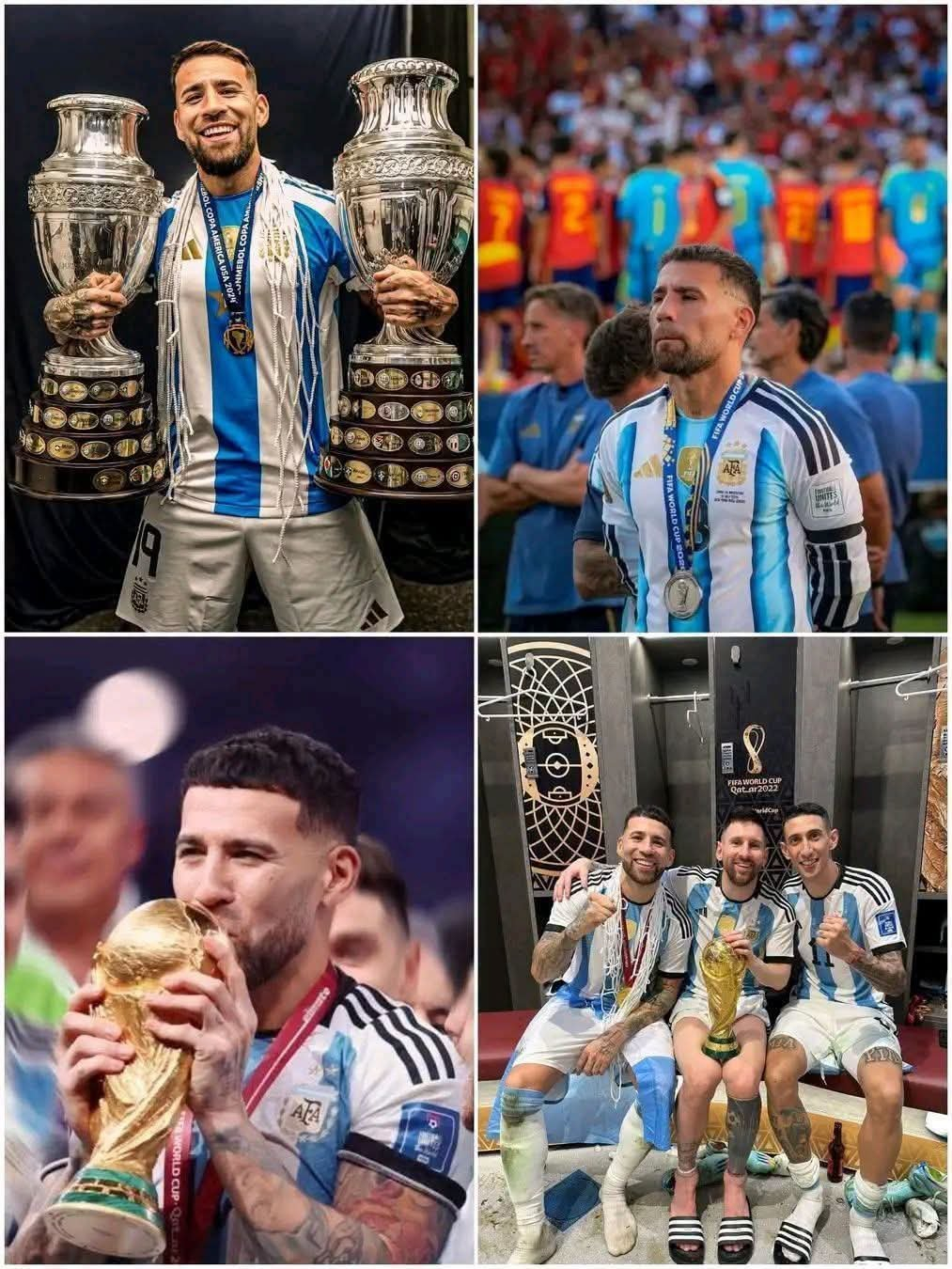 🇦🇷 尼古拉斯·奥塔门迪宣布退出国家队。感谢将军的付出。🏆✨💙🤍阿根廷
