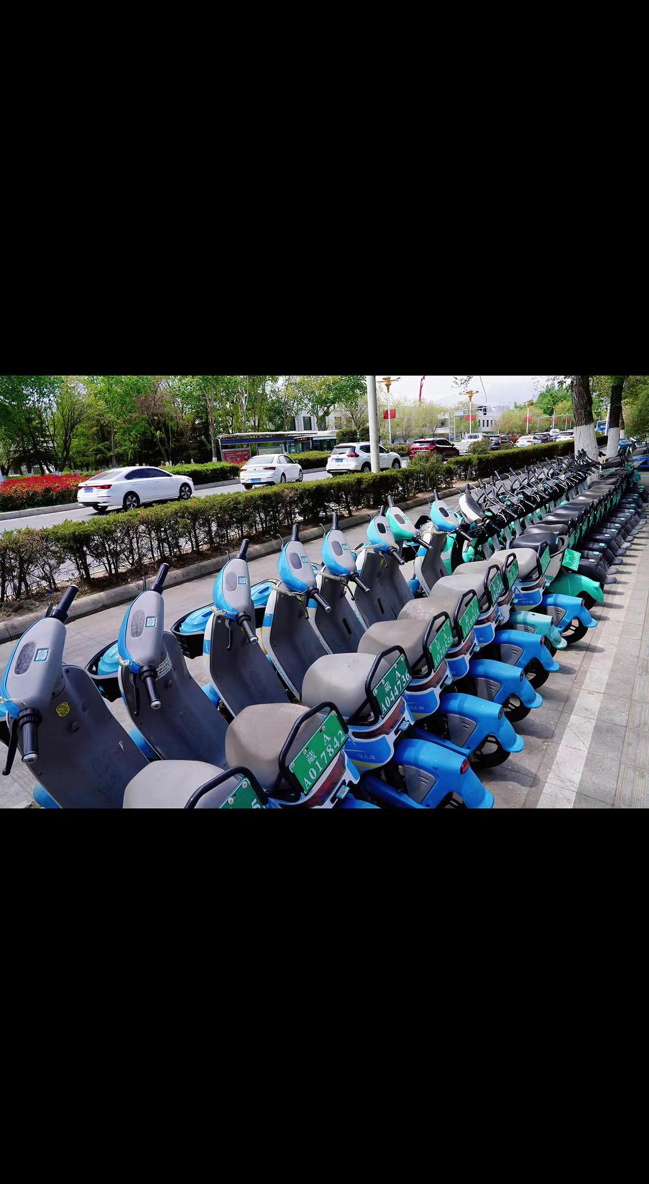 🚲这排面绝了！整整齐齐像士兵列队，强迫症表示极度舒适～🛵城市街头的治愈风景线
