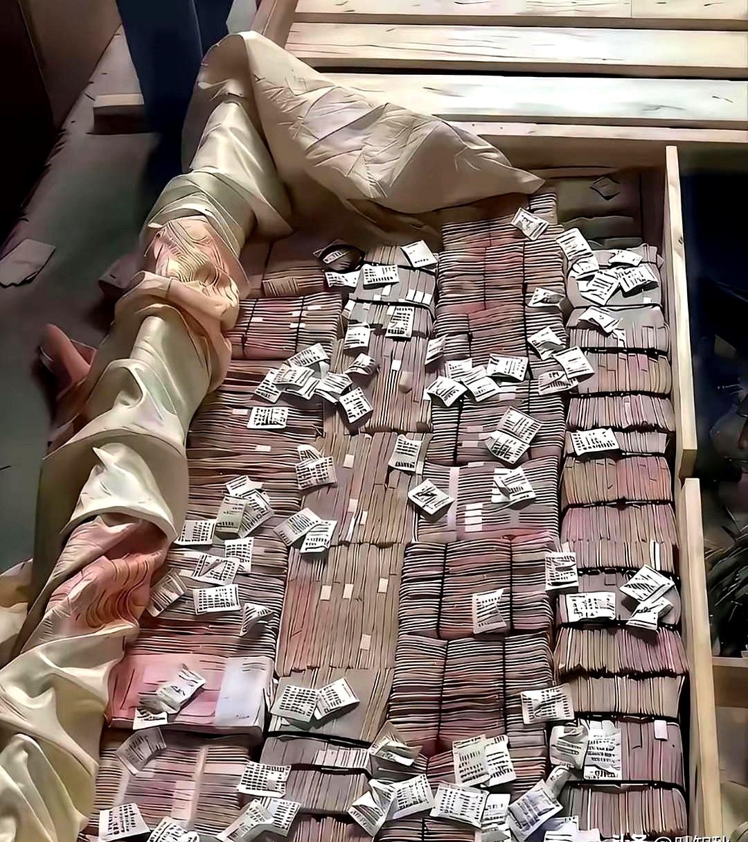夜里床底总吱呀作响，他一掀床板直接愣住：底下塞满一堆密密麻麻、远看还挺像纸币的东