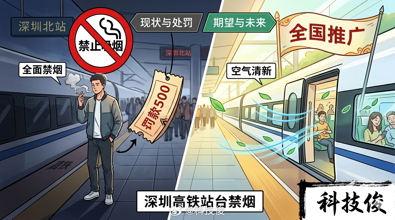 高铁站禁烟仅1天男子当众吸烟被拍哈哈哈哈，这是真的牛，深圳高铁站台刚明确全面禁烟