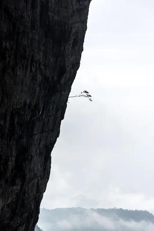 近日在浙江金华瑶之网景区，一男子玩悬崖速降被困了。他用前人留下的绳索下崖，到距地