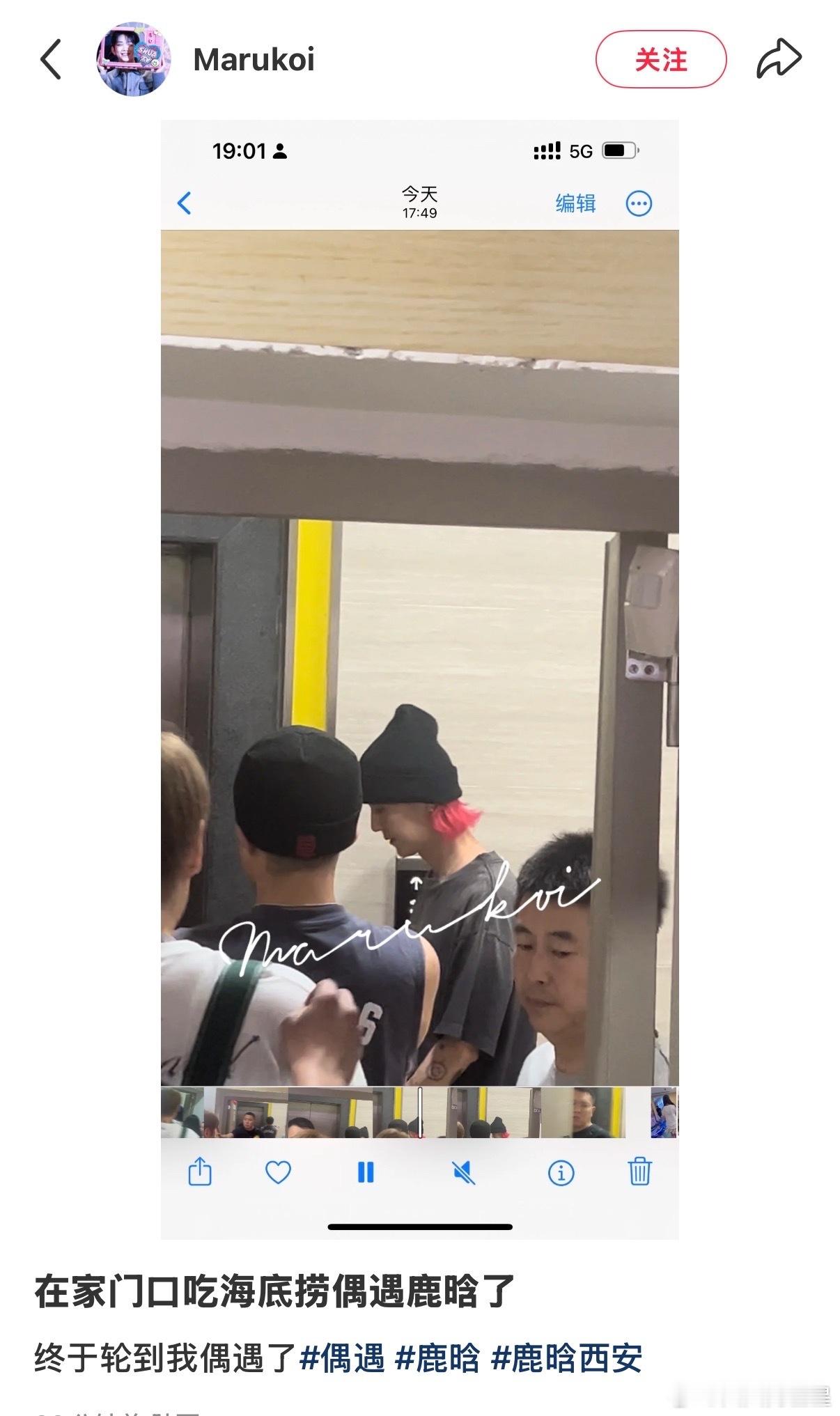 在家门口吃饭偶遇鹿晗这种事什么时候能让我来[泪]海底捞偶遇鹿晗偶遇鹿晗吃海底捞 
