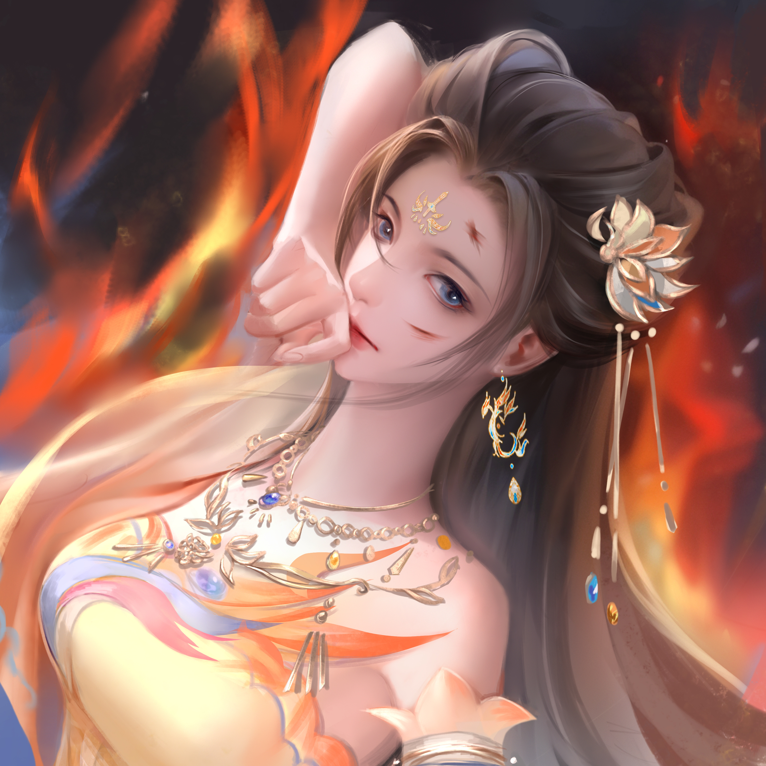 焰灵姬1124生日快乐 天行九歌焰灵姬朱雀 焰灵姬春落桃英凝婉韵，焰浮霞色映芳颜